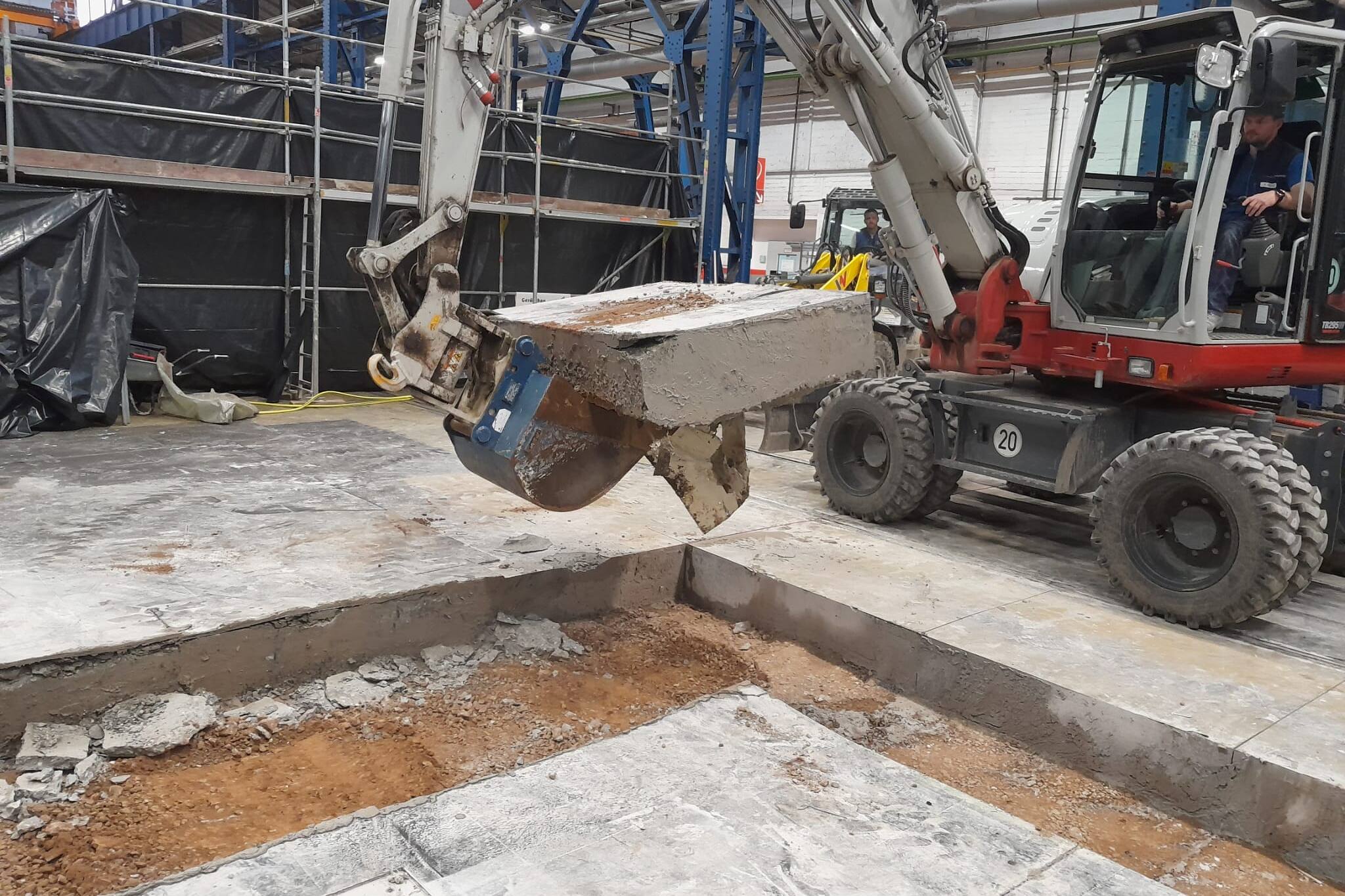 Fundament für Drehmaschine