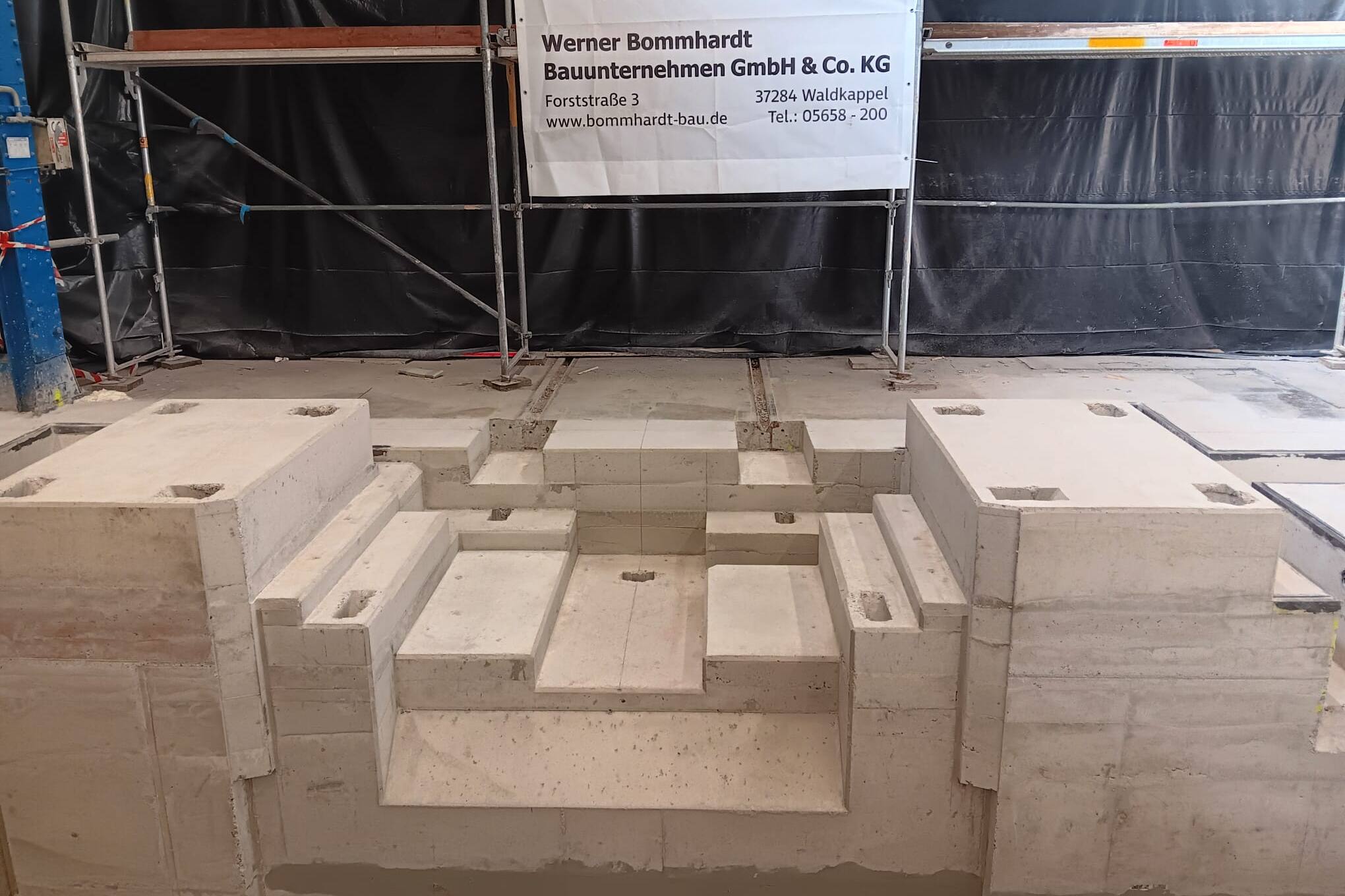 Fundament für Drehmaschine