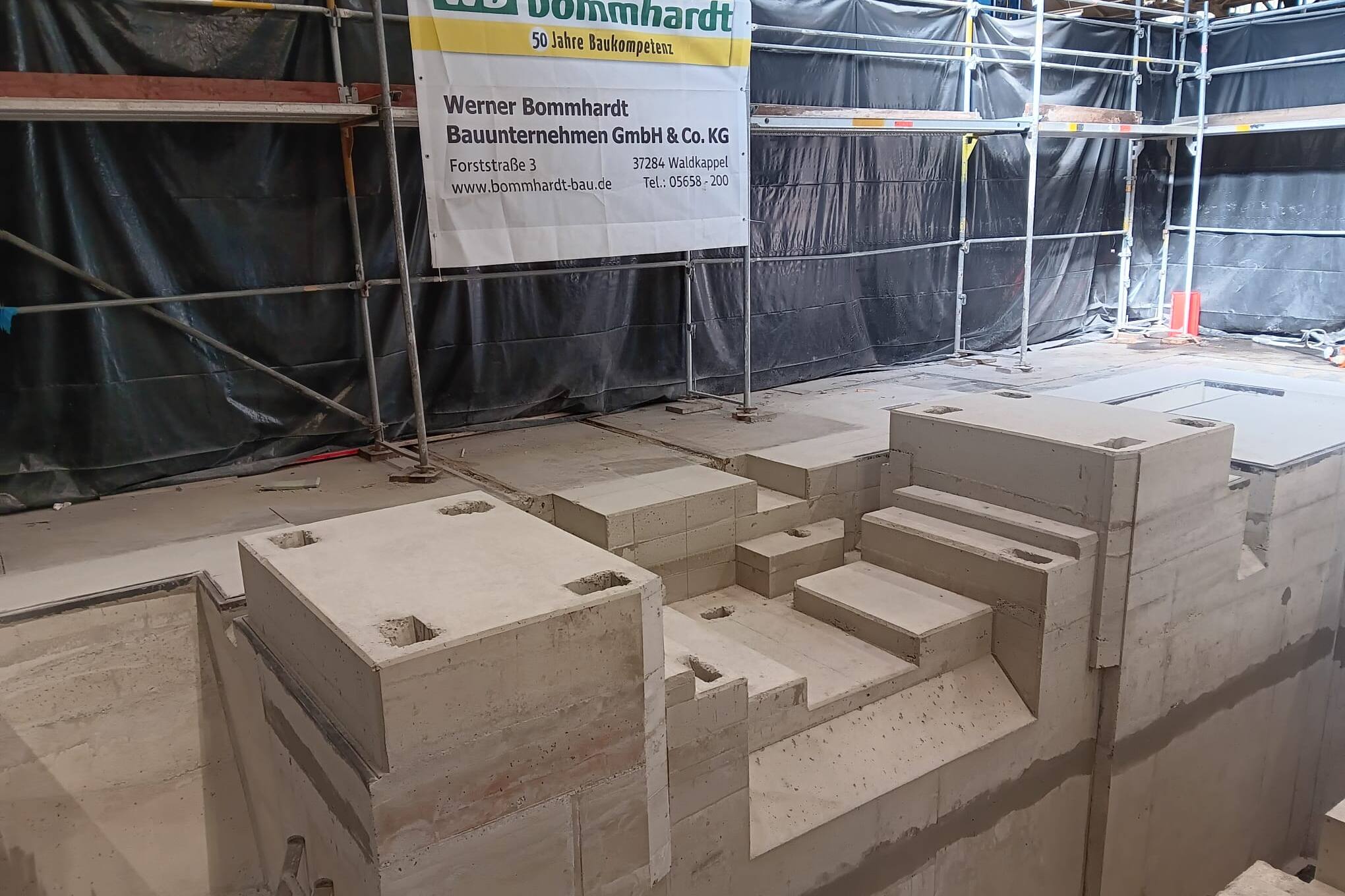 Fundament für Drehmaschine